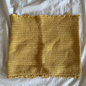 Brandy Melville yellow knit tube top